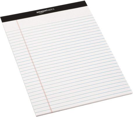 Legal/Wide Ruled 8-1/2 by 11-3/4 Legal Pad – White (50 Sheet Paper Pads ...