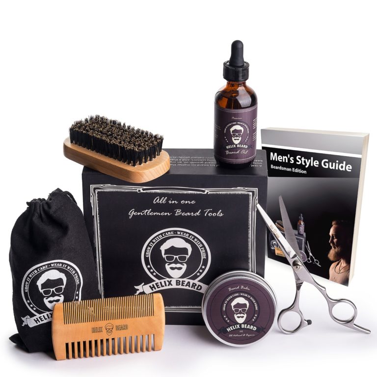 Upgraded Beard Grooming Kit For Men Grow A Bushy Beard Care Set With Defrizzing Balm 8840